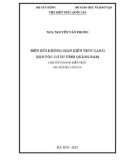 Luận án Tiến sĩ Kiến trúc: Biến đổi không gian kiến trúc làng dân tộc Cơ Tu tại Quảng Nam