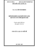 Tóm tắt Luận án Tiến sĩ Kiến trúc: Biến đổi không gian kiến trúc làng dân tộc Cơ Tu tại Quảng Nam