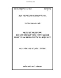 Luận văn Thạc sĩ Quản lý công: Quản lý nhà nước đối với đội ngũ viên chức ngành pháp y tâm thần ở nước ta hiện nay