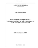 Tóm tắt Luận án Tiến sĩ Công nghệ: Nghiên cứu thu nhận polyphenol, chlorophyll từ rau má thìa (Centella asiatica (L.) Urb) và ứng dụng trong đồ uống