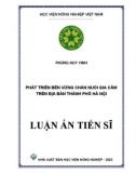 Luận án Tiến sĩ Kinh tế: Phát triển bền vững chăn nuôi gia cầm trên địa bàn thành phố Hà Nội