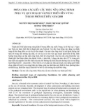 Phân chia các kiểu cấu trúc nền công trình phục vụ quy hoạch và phát triển bền vững thành phố Huế đến năm 2030