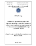 Tóm tắt Luận án Tiến sĩ Công nghệ sinh học: Nghiên cứu tạo kháng nguyên S của virus gây bệnh tiêu chảy cấp ở lợn (PEDV) trên cây thuốc lá Nicotiana benthamiana có tính sinh miễn dịch định hướng tạo vacxin thế hệ mới