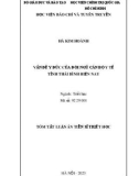 Tóm tắt Luận án Tiến sĩ Triết học: Vấn đề y đức của đội ngũ cán bộ y tế tỉnh Thái Bình hiện nay