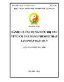 Luận văn Thạc sĩ Y học: Đánh giá tác dụng điều trị đau vùng cổ gáy bằng phương pháp tam pháp đại chùy