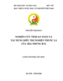 Luận văn Thạc sĩ Y học: Nghiên cứu tính an toàn và tác dụng điều trị nghiện thuốc lá của trà nhúng BTL