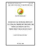 Luận văn Thạc sĩ Y học: Đánh giá tác dụng hạ men gan và vàng da trong hỗ trợ điều trị viêm gan B đợt cấp của 'Nhân trần thoái hoàng đan'