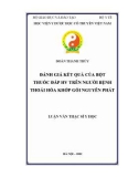 Luận văn Thạc sĩ Y học: Đánh giá kết quả của bột thuốc đắp HV trên người bệnh thoái hóa khớp gối nguyên phát