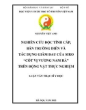 Luận văn Thạc sĩ Y học: Nghiên cứu độc tính cấp, bán trường diễn và tác dụng giảm đau của siro 'Cốt Vị Vương Nam Hà' trên động vật thực nghiệm