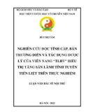 Luận văn Bác sĩ nội trú: Nghiên cứu độc tính cấp, bán trường diễn và tác dụng dược lý của viên nang 'TLHV' điều trị tăng sản lành tính tuyến tiền liệt trên thực nghiệm