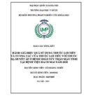 Báo cáo tổng kết: Đánh giá hiệu quả sử dụng thuốc lợi tiểu và tương tác của thuốc lợi tiểu với thuốc hạ huyết áp ở bệnh nhân suy thận mạn tính tại bệnh viện Bach Mai năm 2020