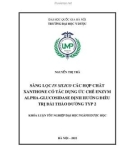 Khóa luận tốt nghiệp: Sàng lọc in silico các hợp chất xanthone có tác dụng ức chế enzym alpha glucosidase định hướng điều trị đái tháo đường typ 2