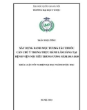 Khóa luận tốt nghiệp: Xây dựng danh mục tương tác thuốc cần chú ý trong thực hành lâm sàng tại Bệnh viện Nội tiết Trung ương năm 2015- 2020