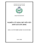 Khóa luận tốt nghiệp: Nghiên cứu bào chế viên nén simvastatin 20 mg