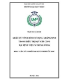 Khóa luận tốt nghiệp: Khảo sát tình hình sử dụng kháng sinh trong điều trị đợt cấp COPD tại Bệnh viện 74 Trung ương