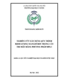 Khóa luận tốt nghiệp: Nghiên cứu xây dựng quy trình định lượng Mangiferin trong cây Tri mẫu bằng phương pháp HPLC