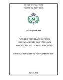 Khóa luận tốt nghiệp: Phân tích thực trạng dự phòng thuyên tắc huyết khối tĩnh mạch tại khoa Hồi sức tích cực Bệnh viện E