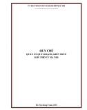 Quy chế Quản lý quy hoạch, kiến trúc Khu phố cũ Hà Nội