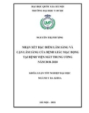 Khóa luận tốt nghiệp: Nhận xét đặc điểm lâm sàng và cận lâm sàng của bệnh giác mạc bọng tại Bệnh viện Mắt trung ương năm 2018-2020