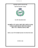 Khóa luận tốt nghiệp: Nghiên cứu bào chế tiểu phân nano loratadin bằng phƣơng pháp kết tủa trong dung môi