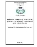 Khóa luận tốt nghiệp: Phân tích tình hình sử dụng kháng sinh điều trị viêm phổi tại Khoa Nhi Bệnh viện E năm 2021