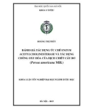 Khóa luận tốt nghiệp ngành Dược học: Đánh giá tác dụng ức chế enzym acetylcholinesterase và tác dụng chống oxy hóa của dịch chiết cây Bơ (Persea americana Mill.)