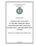 Khóa luận tốt nghiệp ngành Dược học: Đánh giá chức năng thận và việc hiệu chỉnh liều thuốc trên bệnh nhân điều trị nội trú tại Khoa Thận - Tiết niệu Bệnh viện E năm 2018