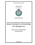 Khóa luận tốt nghiệp ngành Dược học: Phân tích thành phần Stipuleanosid R2 có trong các bộ phận của cây Sâm Vũ Diệp