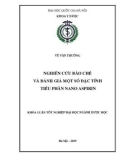 Khóa luận tốt nghiệp ngành Dược học: Nghiên cứu bào chế và đánh giá một số đặc tính tiểu phân nano aspirin