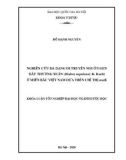 Khóa luận tốt nghiệp đại học ngành Dược học: Nghiên cứu đa dạng di truyền nguồn gen Dây thường xuân (Hedera nepalensis K.Koch) ở miền Bắc Việt Nam dựa trên chỉ thị matK