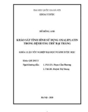 Khóa luận tốt nghiệp đại học ngành Dược học: Khảo sát tình hình sử dụng Oxaliplatin trong bệnh ung thư đại tràng tại trung tâm Y học hạt nhân và Ung bướu - Bệnh viện Bạch Mai