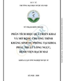 Khóa luận tốt nghiệp Dược sĩ: Phân tích hiệu quả triển khai và mở rộng chương trình kháng sinh dự phòng tại khoa Phẫu thuật lồng ngực, bệnh viện Bạch Mai