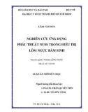 Luận án Tiến sĩ Y học: Nghiên cứu ứng dụng phẫu thuật Nuss trong điều trị lõm ngực bẩm sinh