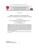 Tác động của quảng cáo mạng xã hội tới hành vi mua sắm của người tiêu dùng đối với sản phẩm trang sức tại Việt Nam