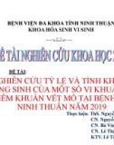 Đề tài Nghiên cứu tỷ lệ và tính kháng kháng sinh của một số vi khuẩn gây nhiễm khuẩn vết mổ tại Bệnh viện Ninh Thuận năm 2019