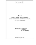 Nghiên cứu khoa học: Tình hình chi phí y tế khám giám định của các đối tượng tại Hội đồng Giám định Y khoa Phú Yên trong hai năm 2012-2013