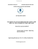 Tóm tắt Luận án Tiến sĩ: Tác động của tỷ giá Nhân dân tệ và Đô la Mỹ đến các yếu tố kinh tế vĩ mô Việt Nam