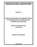 Summary of the thesis: Research on Treatment of esophageal cancer by right thoracoscopic esophagectomy combined wit laparotomy