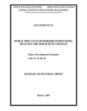 Summary of doctoral thesis: The PPP in provision of health care services in Vietnam