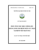 Luận văn Thạc sĩ Dược học: Phân tích việc hiệu chỉnh liều kháng sinh cho bệnh nhân suy thận tại bệnh viện Bạch Mai