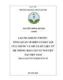 Khóa luận tốt nghiệp Dược sĩ: Lao đa kháng: Tổng quan về biến cố bất lợi của thuốc và mô tả dữ liệu liên quan từ hệ thống báo cáo tự nguyện tại Việt Nam