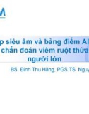 Đề tài nghiên cứu: Kết hợp siêu âm và bảng điểm alvarado trong chẩn đoán viêm ruột thừa cấp ở người lớn