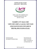 Khóa luận tốt nghiệp Dược sĩ Đại học: Nghiên cứu bào chế viên nén chứa cao Hà thủ ô đỏ (Polygonum multiflorum thunb.,polygonaceae)