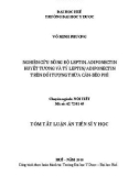 Tóm tắt luận án Tiến sĩ Y học: Nghiên cứu nồng độ leptin, adiponectin huyết tương và tỷ leptin/adiponectin trên đối tượng thừa cân-béo phì