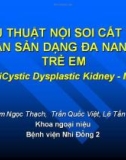 Báo cáo Phẫu thuật nội soi cắt thận loạn sản dạng đa nang ở trẻ em