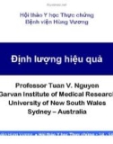 Báo cáo Định lượng hiệu quả