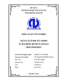 Khoá luận tốt nghiệp Quản lý văn hoá: Quản lý lễ hội Tây Thiên, xã Đại Đình, huyện Tam Đảo, tỉnh Vĩnh Phúc