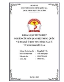 Khoá luận tốt nghiệp Chính trị học: Nghiên cứu mối quan hệ Trung Quốc và Hoa Kỳ ở khu vực Đông Nam Á từ năm 2016 đến nay