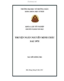 Khóa luận tốt nghiệp Văn học: Truyện ngắn Nguyễn Minh Châu sau 1975