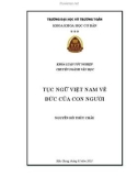 Khóa luận tốt nghiệp Văn học: Tục ngữ Việt Nam về đức của con người